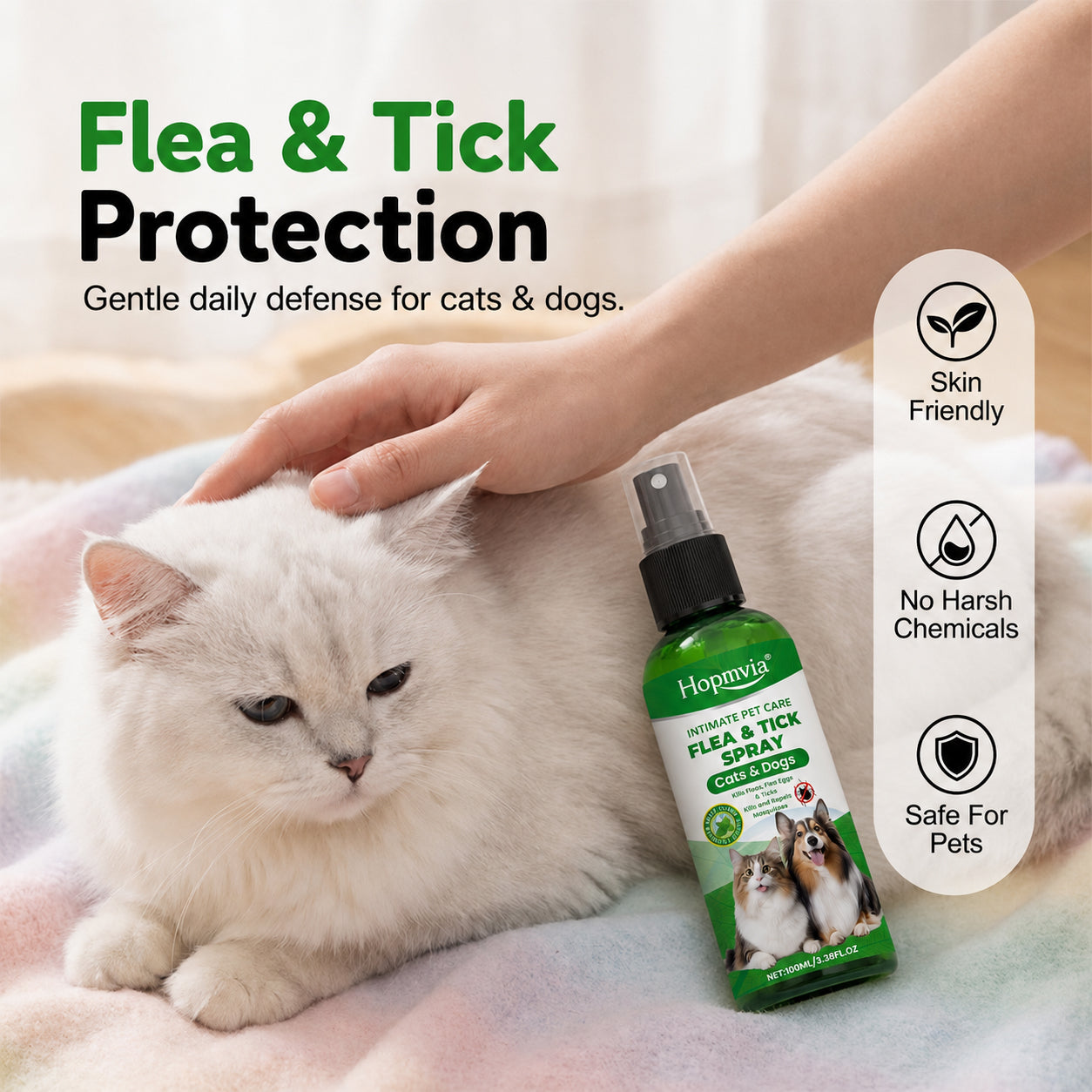💥Gentle-formula pest repellent spray for pets—protect your pet from pests.😾
