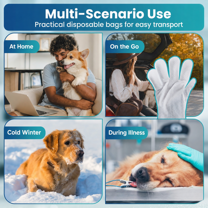 Hopmvia® No-Rinse Cleansing Gloves for Dogs and Cats