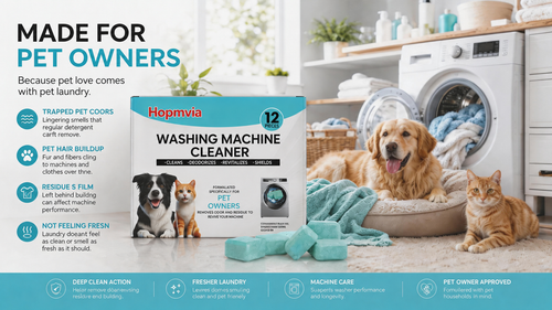 🔥Enjoy 49% OFF today--Washing Machine Cleaner Tablets – Deep Clean Washer Odors, Residue & Pet Hair Buildup