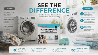 🔥Enjoy 49% OFF today--Washing Machine Cleaner Tablets – Deep Clean Washer Odors, Residue & Pet Hair Buildup