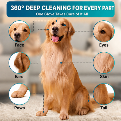 Hopmvia® No-Rinse Cleansing Gloves for Dogs and Cats
