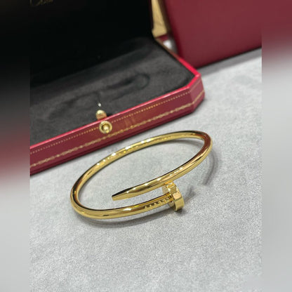 V-Gold Diamond Pavé Screw Cuff for Couples - Titanium Steel Open-Close Clasp