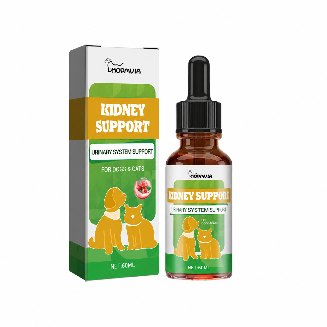 Hopmvia™Pet nutritional supplements to boost energy and vitality; pet body care supporting hip, joint, skin, and coat health—suitable for puppies and senior dogs.