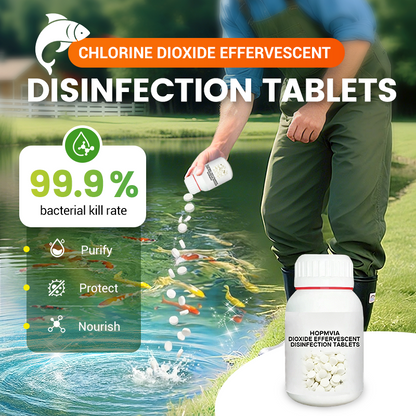 Chlorine dioxide effervescent disinfection tablets—making your ponds and fish tanks cleaner and your fish healthier.