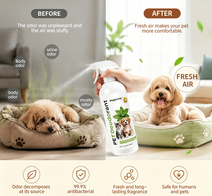 Hopmvia®A safety-grade deodorizing spray that eliminates odors instantly, provides long-lasting freshness, and is safe for contact with pets.