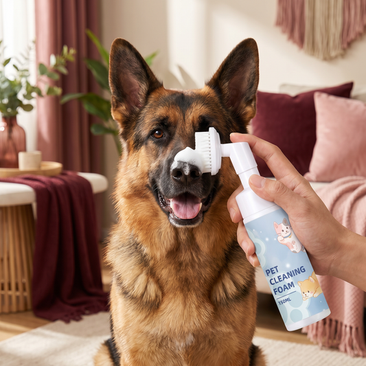 Waterless & Gentle Paw Cleaning Foam with Brush for Dogs
